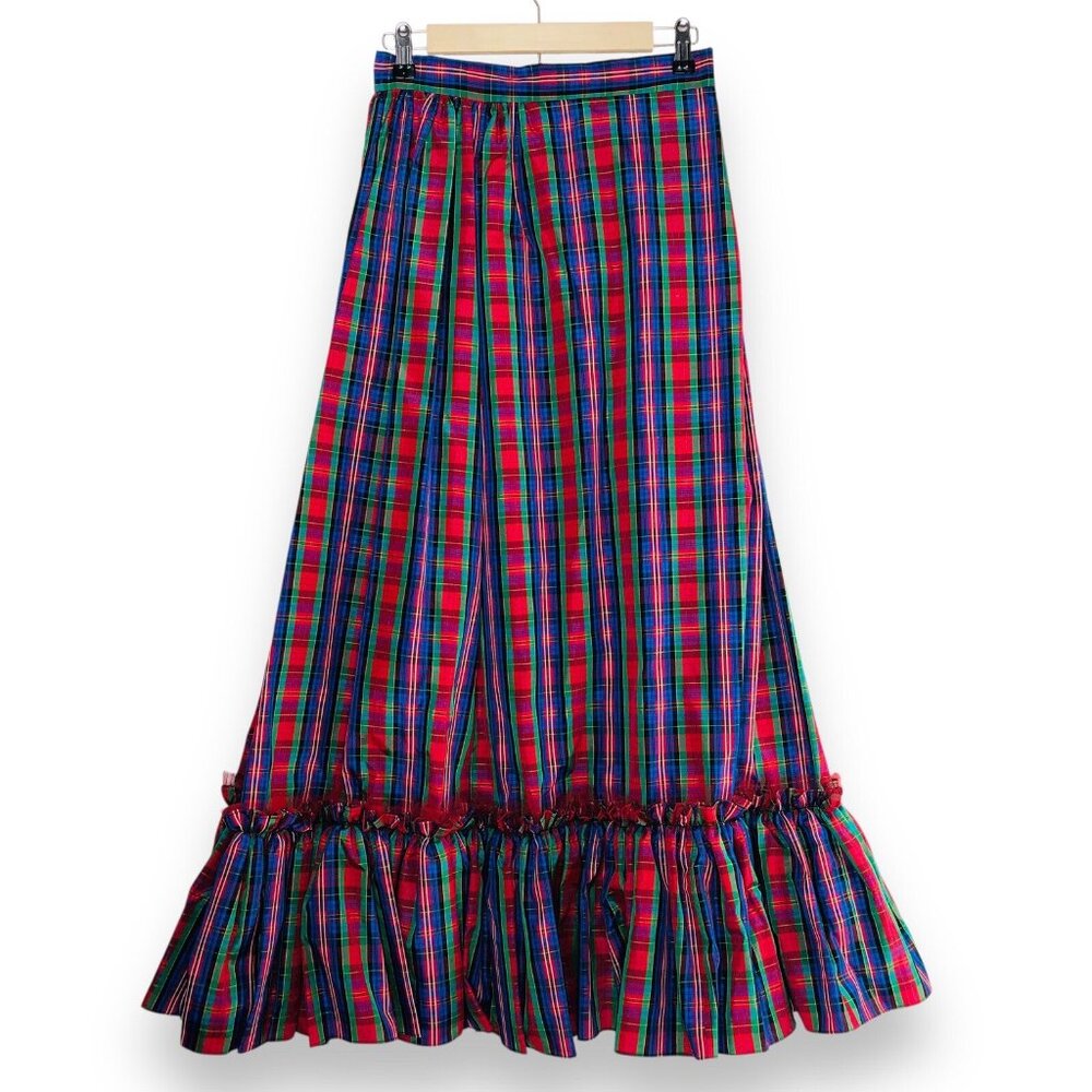 Colorful Plaid Maxi Skirt